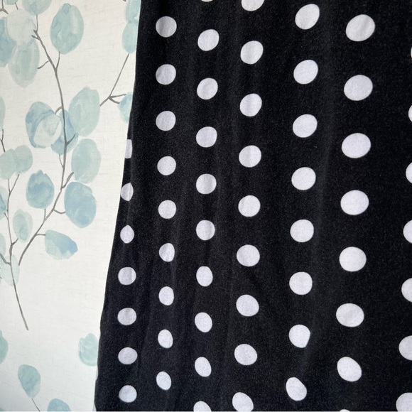 Liz Claiborne Womens Black & White Classic Polka Dot Sleeveless Maxi Tank Dress - Picture 9 of 10